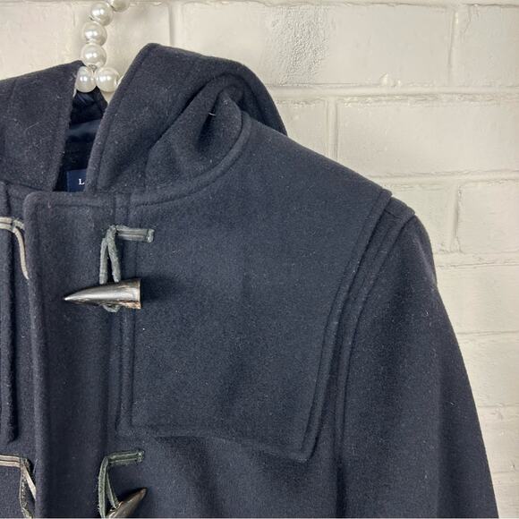 Lands’ End Navy 100% Wool Toggle Coat Size M 10-12 - Picture 10 of 16